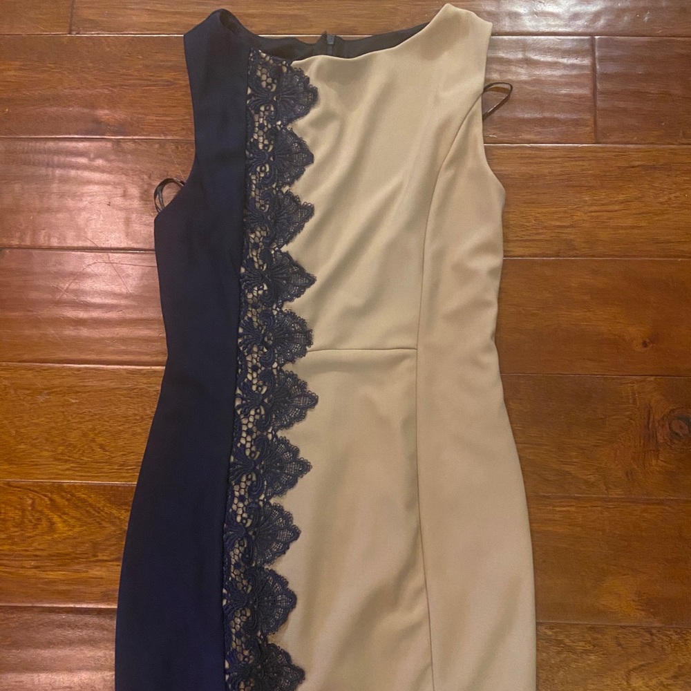 Navy and tan dress size medium